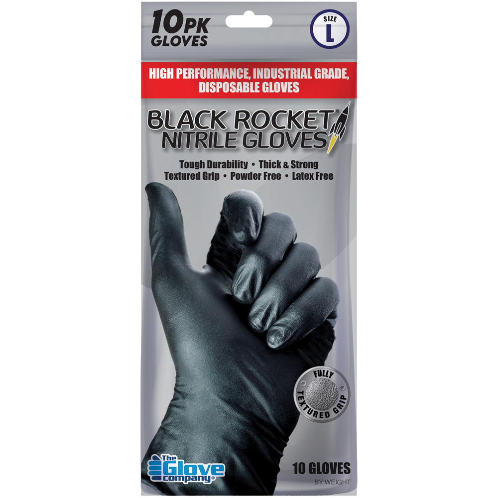 Black Rocket® Nitrile Disposable Gloves - 10 pack X-Large