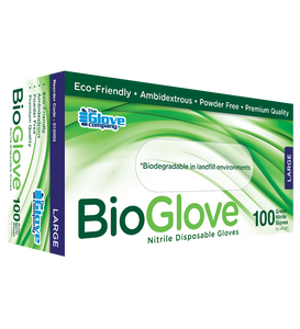 Bio Glove® Green Disposable Gloves Box of 100