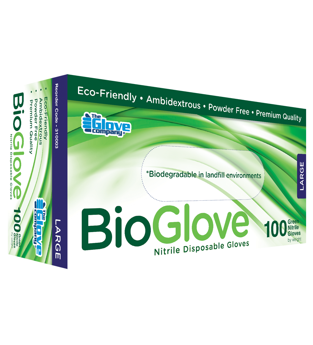 Bio Glove® Green Disposable Gloves Box of 100