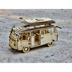 3D WOODEN CONSTRUCTION KIT | VOLKSWAGEN KOMBI CAMPER