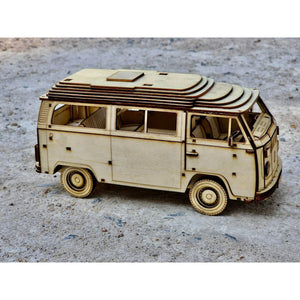 3D WOODEN CONSTRUCTION KIT | VOLKSWAGEN KOMBI CAMPER