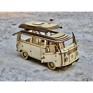 3D WOODEN CONSTRUCTION KIT | VOLKSWAGEN KOMBI CAMPER