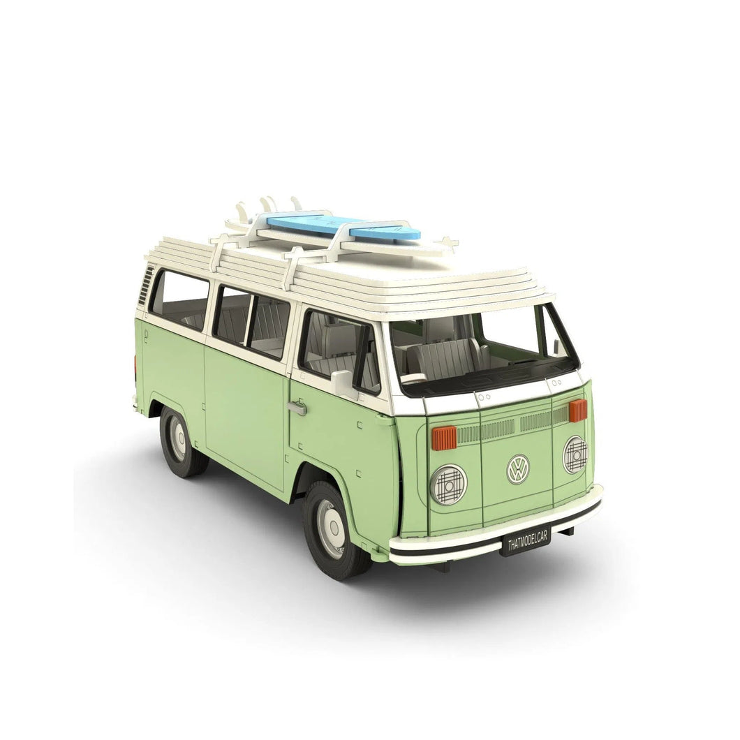 3D WOODEN CONSTRUCTION KIT | VOLKSWAGEN KOMBI W SURFBOARD