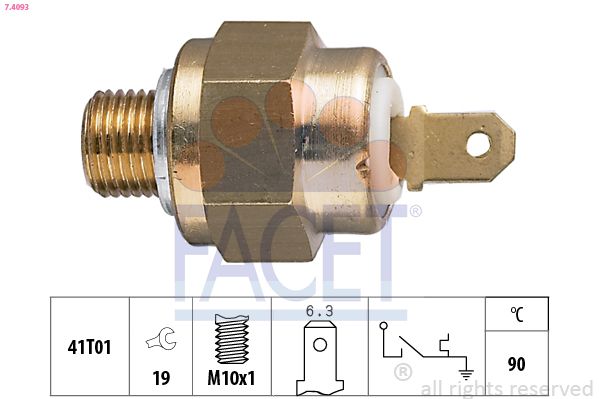 TEMPERATURE SWITCH 90DEG | 7.4093