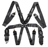 6 POINT FIA CAMLOCK HARNESS (BLACK) | VPR-140BK-RACECAR-NZRACEWORKS-Autoignite NZ