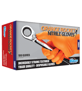 Orange Rocket® Disposable Gloves Box of 100