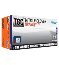 Load image into Gallery viewer, TGC® Orange Nitrile  Disposable Gloves Box of 100
