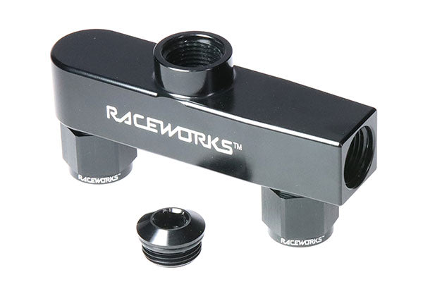 RACEWORKS SINGLE OUTLET LOG | RWF-940-08BK