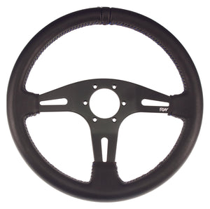 350MM LEATHER STEERING WHEELS ~ FLAT