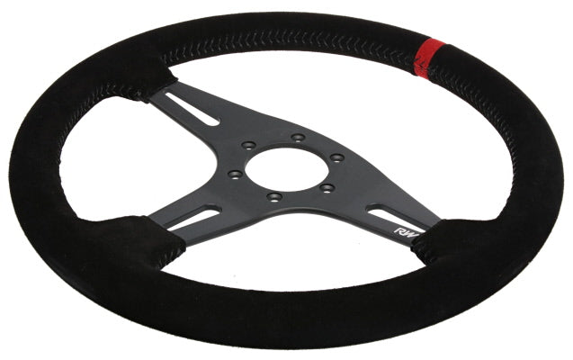 350MM SUEDE STEERING WHEELS ~ FLAT