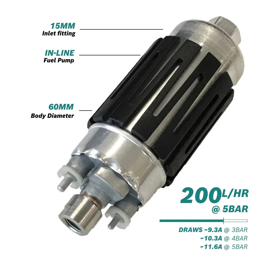 BOSCH >200LPH @5BAR IN-LINE FUEL PUMP | 0 580 464 204