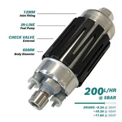 BOSCH >200LPH @5BAR IN-LINE FUEL PUMP | 0580464203