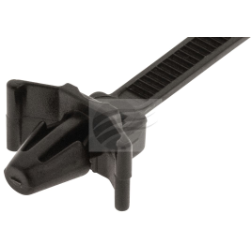 PKT100 CABLE TIE 202mm X 4.7mm BLACK PUSH MOUNT UV & HEAT RES | CT4009