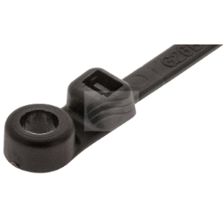 PKT100 CABLE TIE 150mm X 3.6mm BLACK SCREW MOUNT UV RESISTANT | CT4010