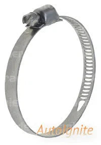 FUEL HOSE CLAMP - PERFORATED SLIM BAND FULL STAINLESS | CLP-212