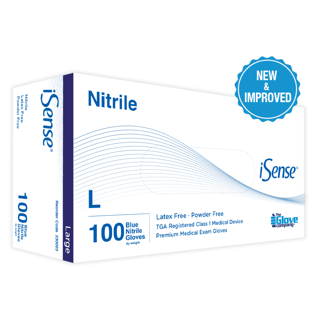 iSense® Blue Disposable Gloves Box of 100