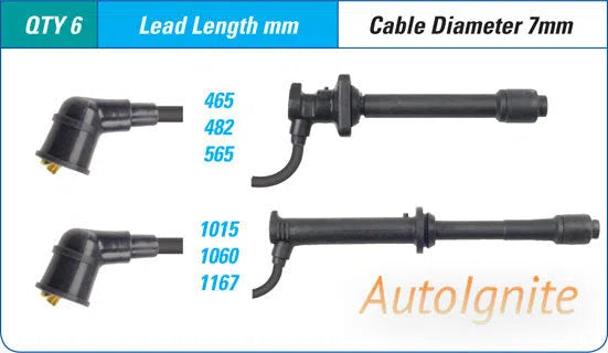 IGNITION LEAD SET -EUNOS/TELSTAR/MX6 KLZE V6 | ILS-001M