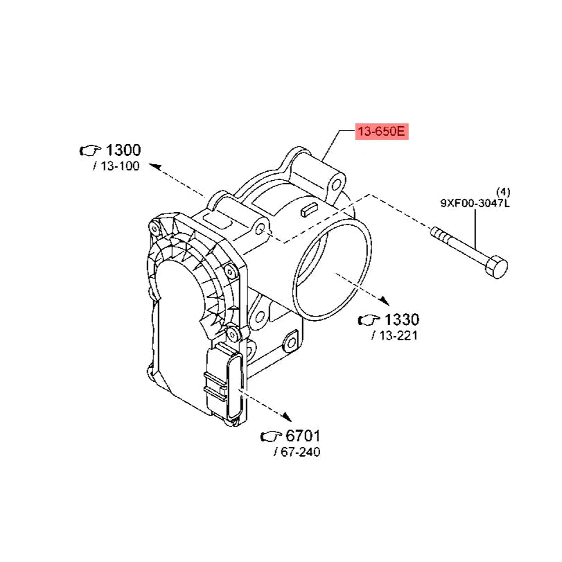 MAZDA THROTTLE BODY | TBO-233