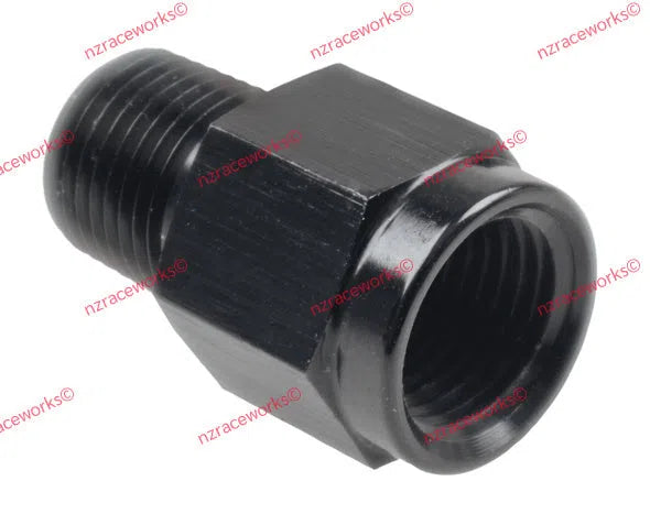 RACEWORKS 1/8 BSPT TOYOTA 1/8 NPT ADAPTER | RWF-370-02-02BK-AN FITTINGS COLLECTION-NZRW-Autoignite NZ