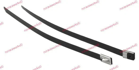 RACEWORKS 8MM STAINLESS LOCKING TIES 2PK 200MM | RWM-040-200MM-BK-Locking Ties-NZRACEWORKS-Autoignite NZ