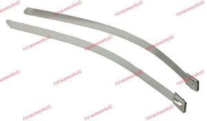 RACEWORKS 8MM STAINLESS LOCKING TIES 2PK 200MM | RWM-040-200MM-SS-Locking Ties-NZRACEWORKS-Autoignite NZ