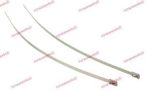 RACEWORKS 8MM STAINLESS LOCKING TIES 2PK 350MM | RWM-040-350MM-SS-Locking Ties-NZRACEWORKS-Autoignite NZ