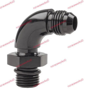 RACEWORKS AN-6 90DEG O-RING BOSS TOYOTA FLARE ADAPTER | RWF-922-06BK-AN MALE FLARE-NZRACEWORKS-Autoignite NZ