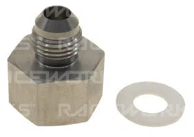 RACEWORKS AN-6 SS NITROUS BOTTLE ADAPTER 7/8IN-14 | RWF-760-06SS-FITTINGS-NZRACEWORKS-Autoignite NZ