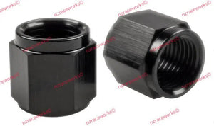 RACEWORKS HARD LINE ALUMINIUM TUBE NUTS > 600 SERIES | RWF-818-06BK-HOSE END-NZRACEWORKS-Autoignite NZ