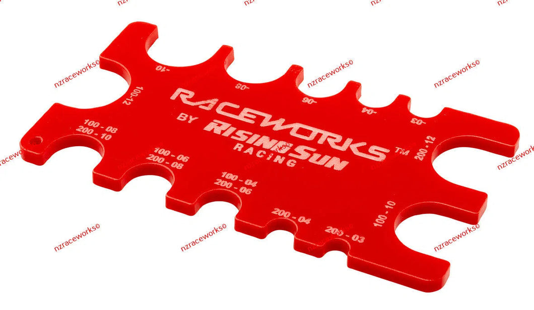 RACEWORKS HOSE GAUGE RED | RWT-034RD