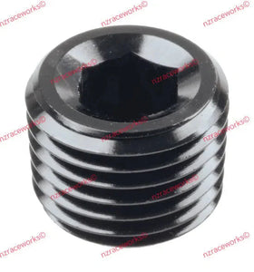 RACEWORKS NPT PLUG 1/4in | RWF-932-04BK-HOSE FITTINGS-NZRACEWORKS-Autoignite NZ