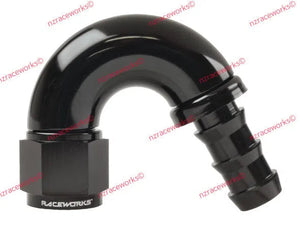 RACEWORKS PUSH LOK HOSE ENDS > 150 DEGREE - 400 SERIES | RWF-405-04BK-Hose Ends-NZRACEWORKS-Autoignite NZ