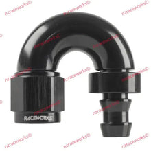 Load image into Gallery viewer, RACEWORKS PUSH LOK HOSE ENDS &gt; 180 DEGREE - 400 SERIES | RWF-406-04BK-Hose Ends-NZRACEWORKS-Autoignite NZ
