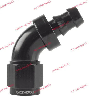 RACEWORKS PUSH LOK HOSE ENDS > 60 DEGREE - 400 SERIES | RWF-408-04BK-Hose Ends-NZRACEWORKS-Autoignite NZ