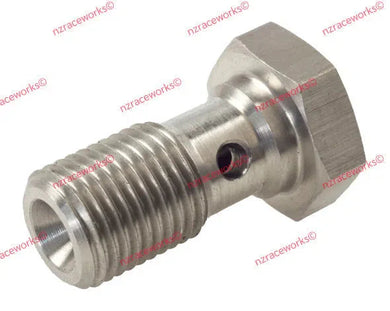 RACEWORKS STAINLESS BANJO BOLT 3/8''-24 (20MM) | RWF-300-03SS-HOSE FITTING-NZRACEWORKS-Autoignite NZ