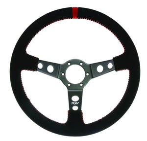 RACEWORKS SUEDE DEEP DISH STEERING WHEEL 350MM