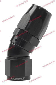 RACEWORKS TAPER HOSE FITTING AN-12 30DEG | RWF-117-12BK-HOSE FITTING-NZRACEWORKS-Autoignite NZ