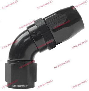 RACEWORKS TAPER HOSE FITTING AN-12 60DEG | RWF-118-12BK-HOSE FITTING-NZRACEWORKS-Autoignite NZ