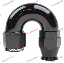 Load image into Gallery viewer, RACEWORKS TEFLON HOSE FITTING AN-8 180 DEG | RWF-206-08BK-HOSE FITTING-NZRACEWORKS-Autoignite NZ
