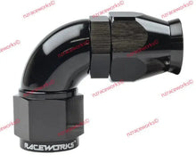 Load image into Gallery viewer, RACEWORKS TEFLON HOSE FITTING AN-8 90 DEG | RWF-203-08BK-HOSE FITTING-NZRACEWORKS-Autoignite NZ
