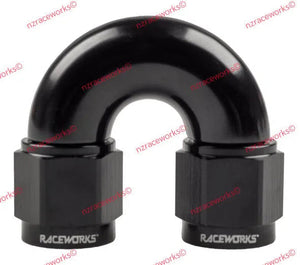 RACEWORKS TOYOTA SWIVEL AN-6 180 DEG | RWF-136-06BK-HOSE FITTING-NZRACEWORKS-Autoignite NZ