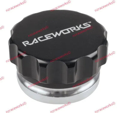 RACEWORKS WELD ON ALUMINUM FILLER WITH BLACK FEMALE CAP 3.0IN | RWF-460-48-ABK-FITTINGS-NZRACEWORKS-Autoignite NZ