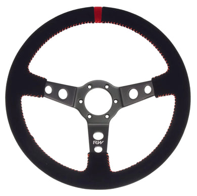 STEERING WHEEL DEEP SUEDE WITH BLACK STITCHING | VPR-197BK